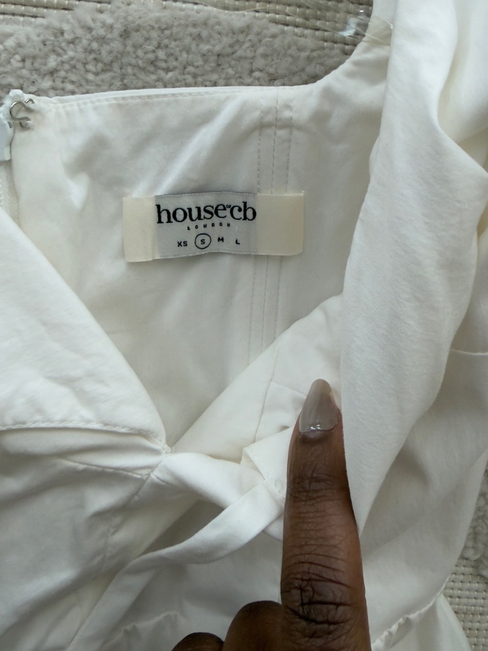 House of CB ELSIE White Puff Sleeve Corset Dress - Picture 5 of 8